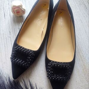 🆕 New! Nine West Black◾Jewel Suede•Loafers ~ Size: 7
